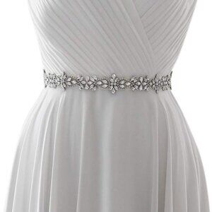 Rhinestone Bridal Belt Wedding Dress Sash Elegant Accessories for Gowns